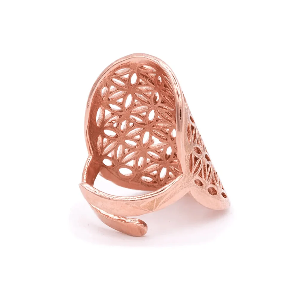 Ring Blume des Lebens Messing - Image 4
