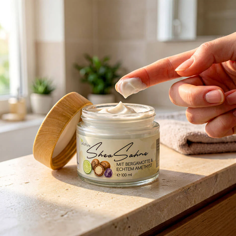Shea Sahne mit Bergamotte und echtem Amethyst - Image 2