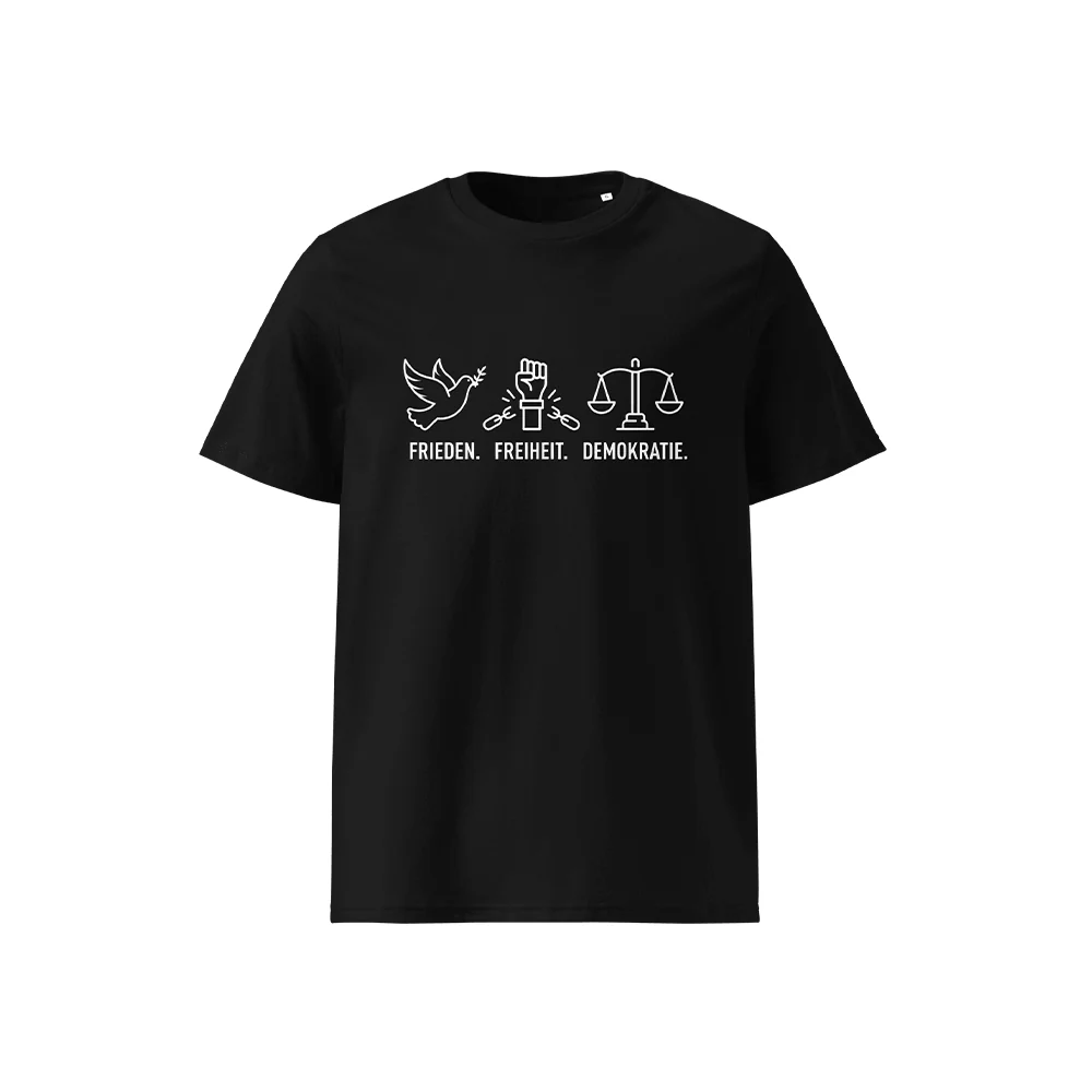 T-Shirt „Frieden. Freiheit. Demokratie.“ - Image 3