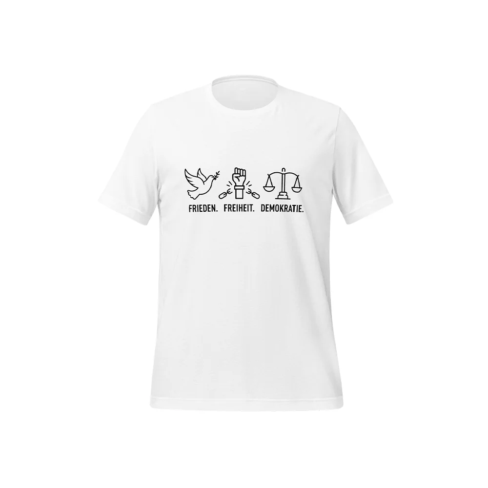 T-Shirt „Frieden. Freiheit. Demokratie.“ - Image 4