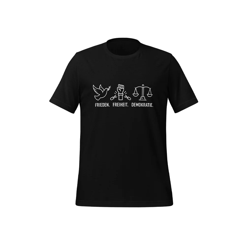 T-Shirt „Frieden. Freiheit. Demokratie.“ - Image 6