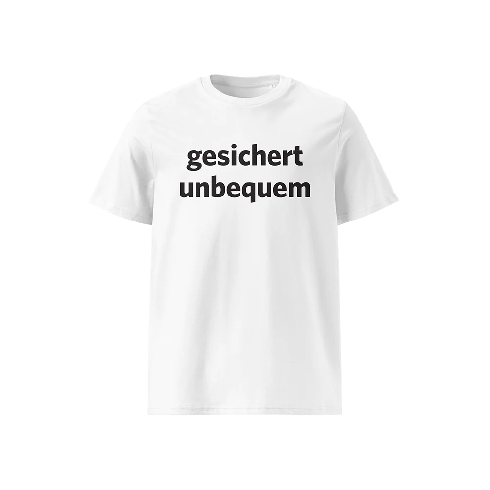 T-Shirt „Gesichert unbequem“ Modern - Image 3