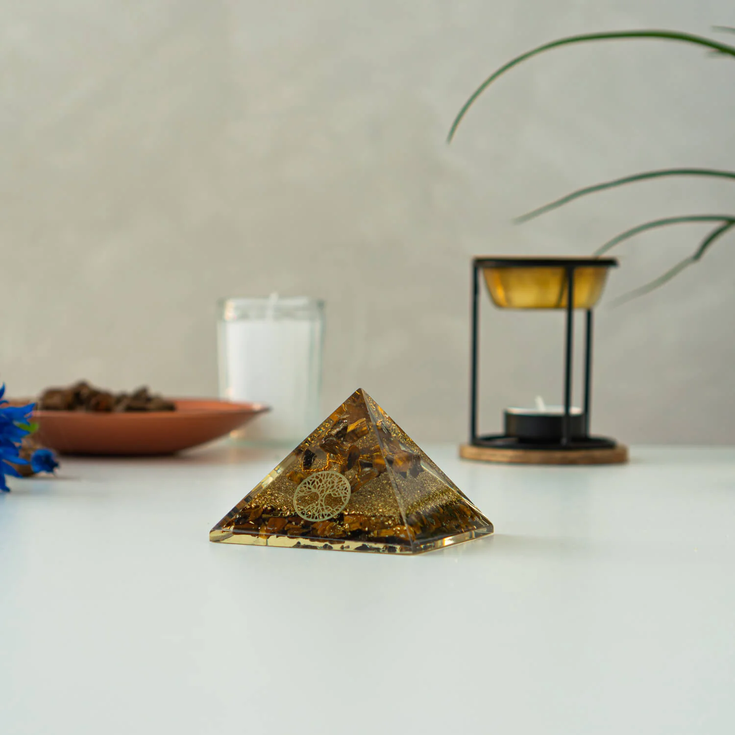 Tigerauge Pyramide mit Lebensbaum - Image 2