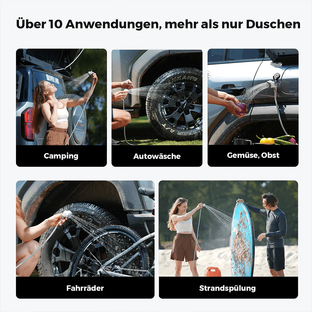 Tragbare Sofortdusche für unterwegs mit Akku und USB-C - Image 3