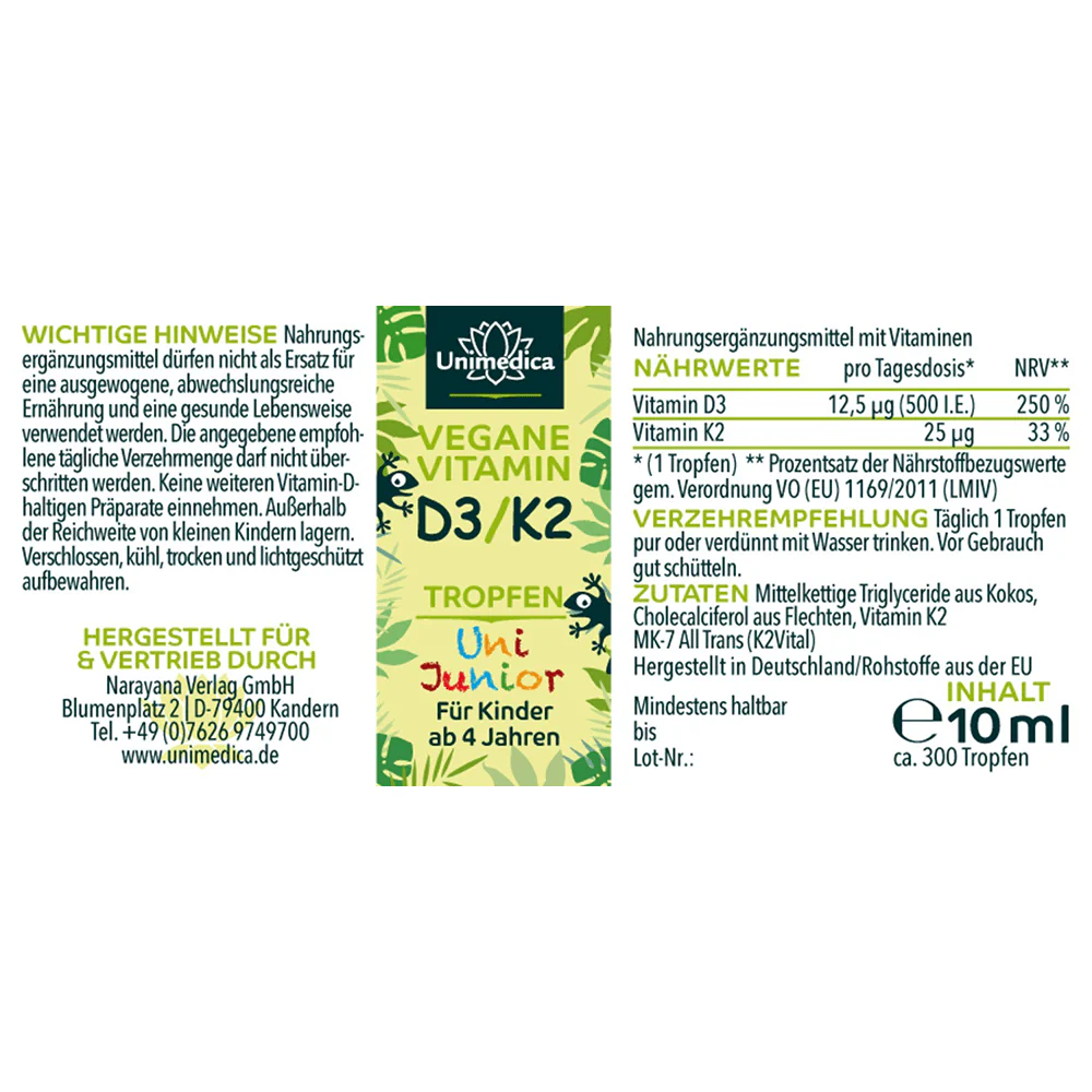 Uni Junior Vitamin D3/K2 Tropfen - Image 4